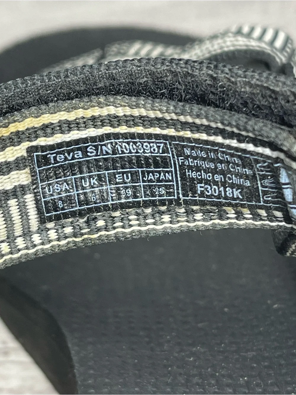 Teva Women’s 8 Original Universal Black White Sandals
